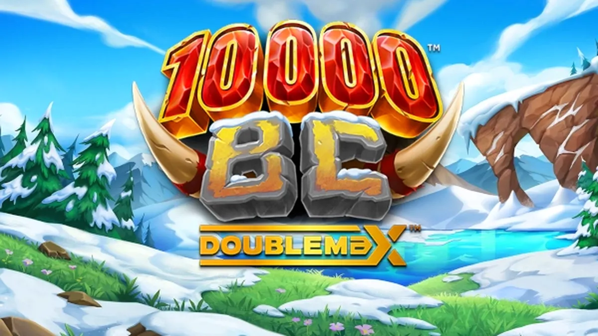 Tampilan visual slot 10000 BC DoubleMax dengan elemen bertema zaman es